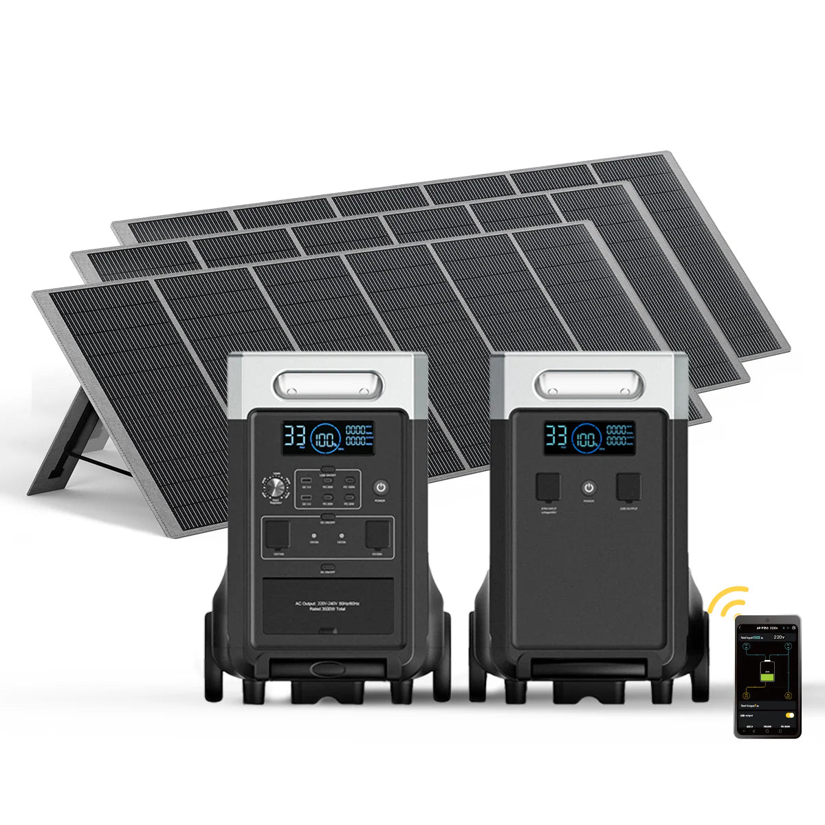 AFERIY P310 3600W Solar Generator Kit with 3840Wh Expansion Battery