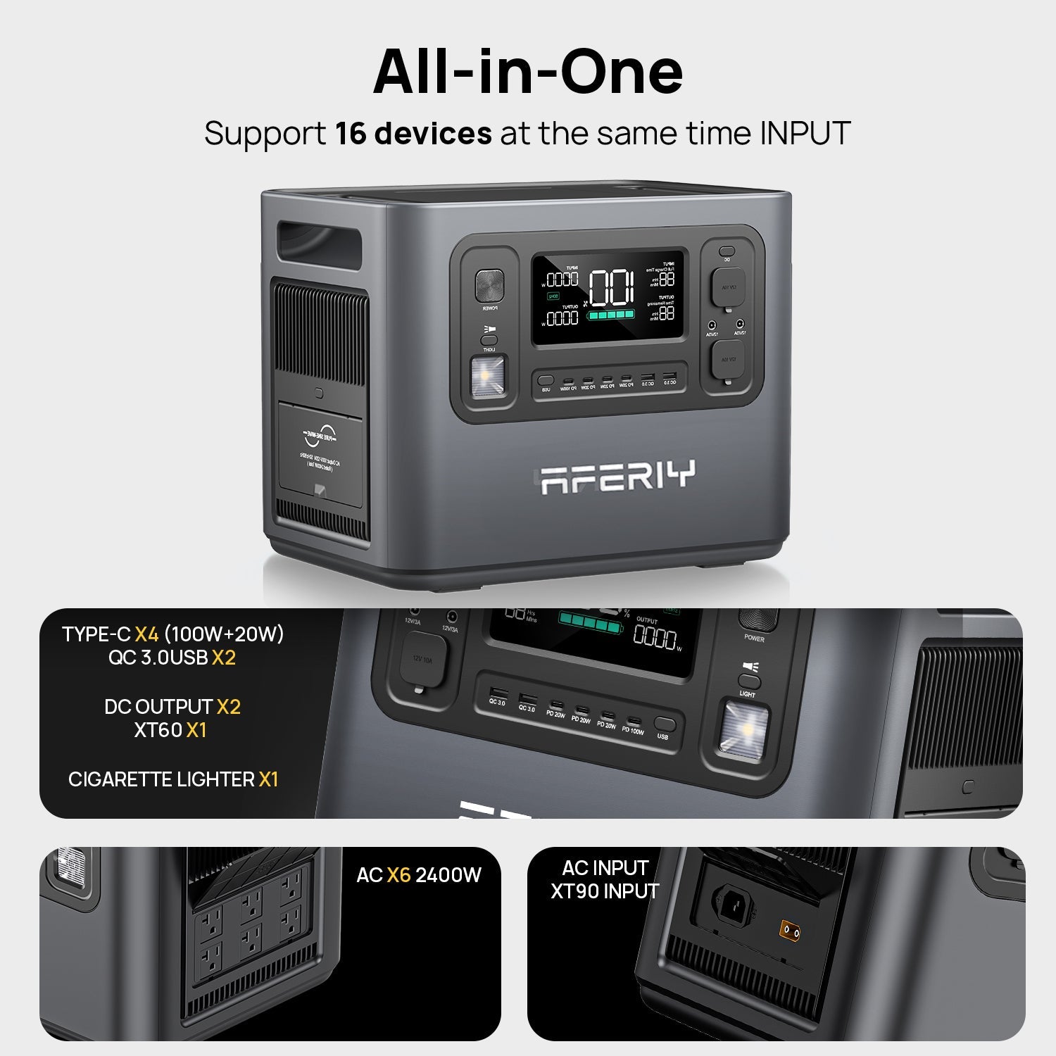 AFERIY P210 Portable Power Station 2400W 2048Wh