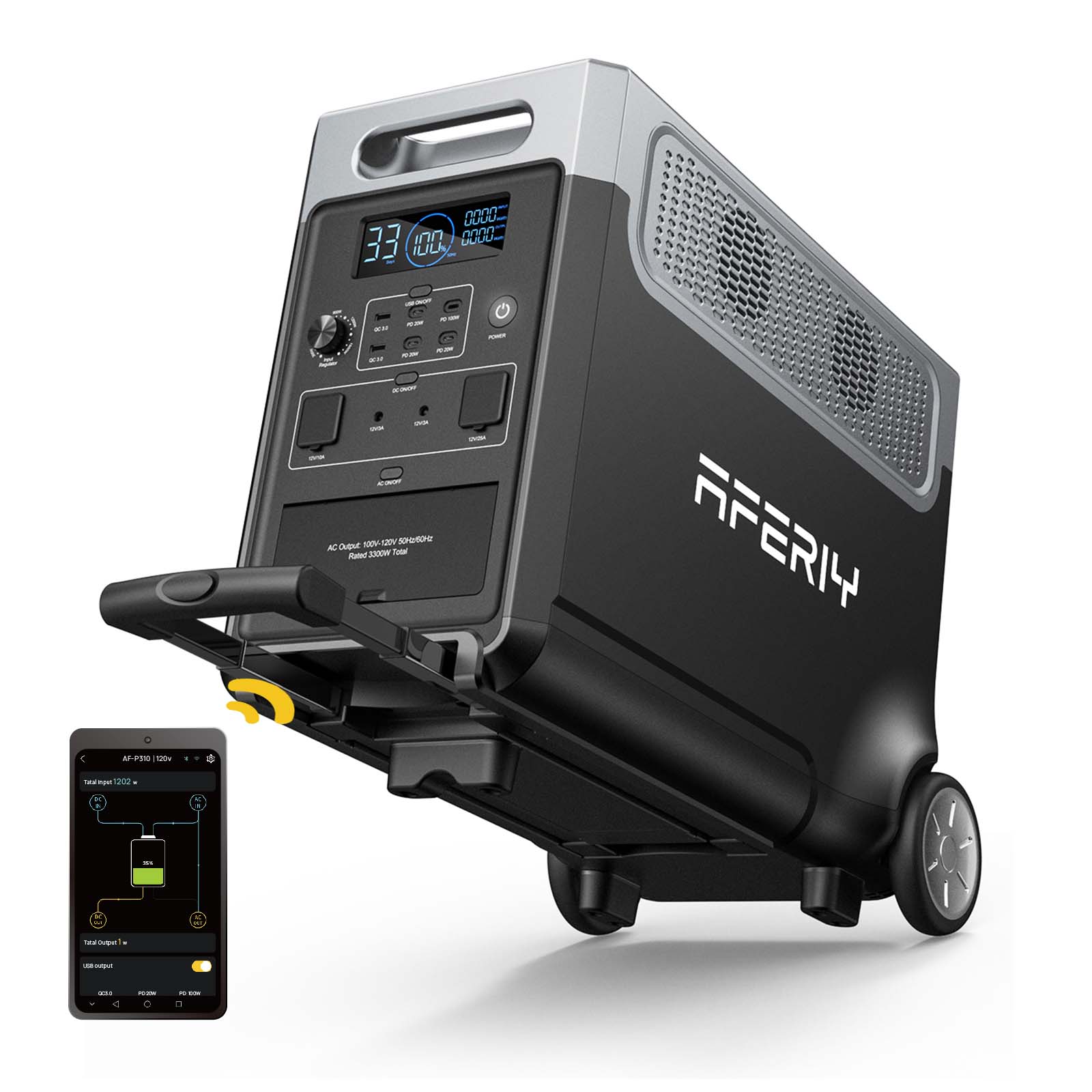 AFERIY P310 Portable Power Station with Expandable Capacity 3600W 3840Wh