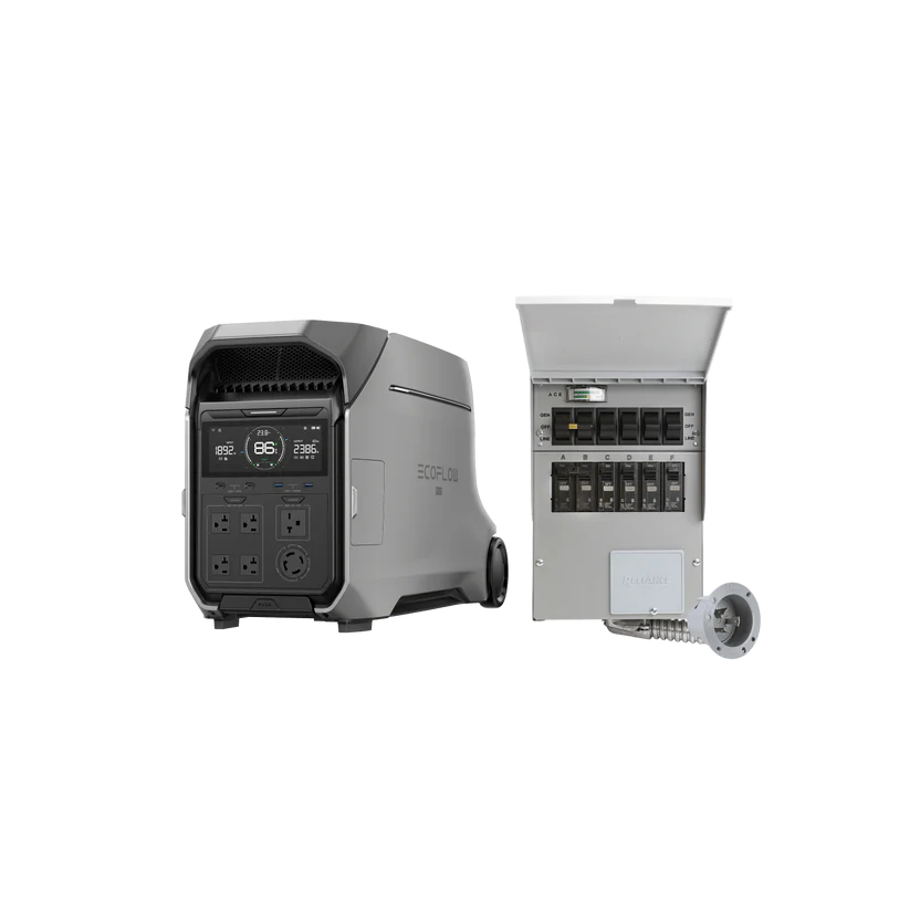 EcoFlow DELTA Pro 3 Portable Power Station + Transfer Switch