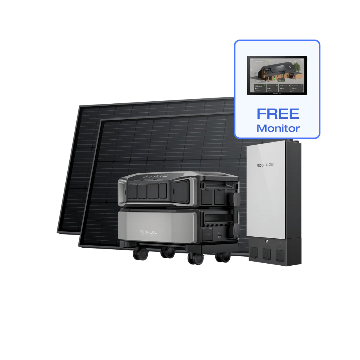 EcoFlow DELTA Pro Ultra + Smart Home Panel 2 + 2 × 400W Rigid Solar Panels + Free Powerinsight