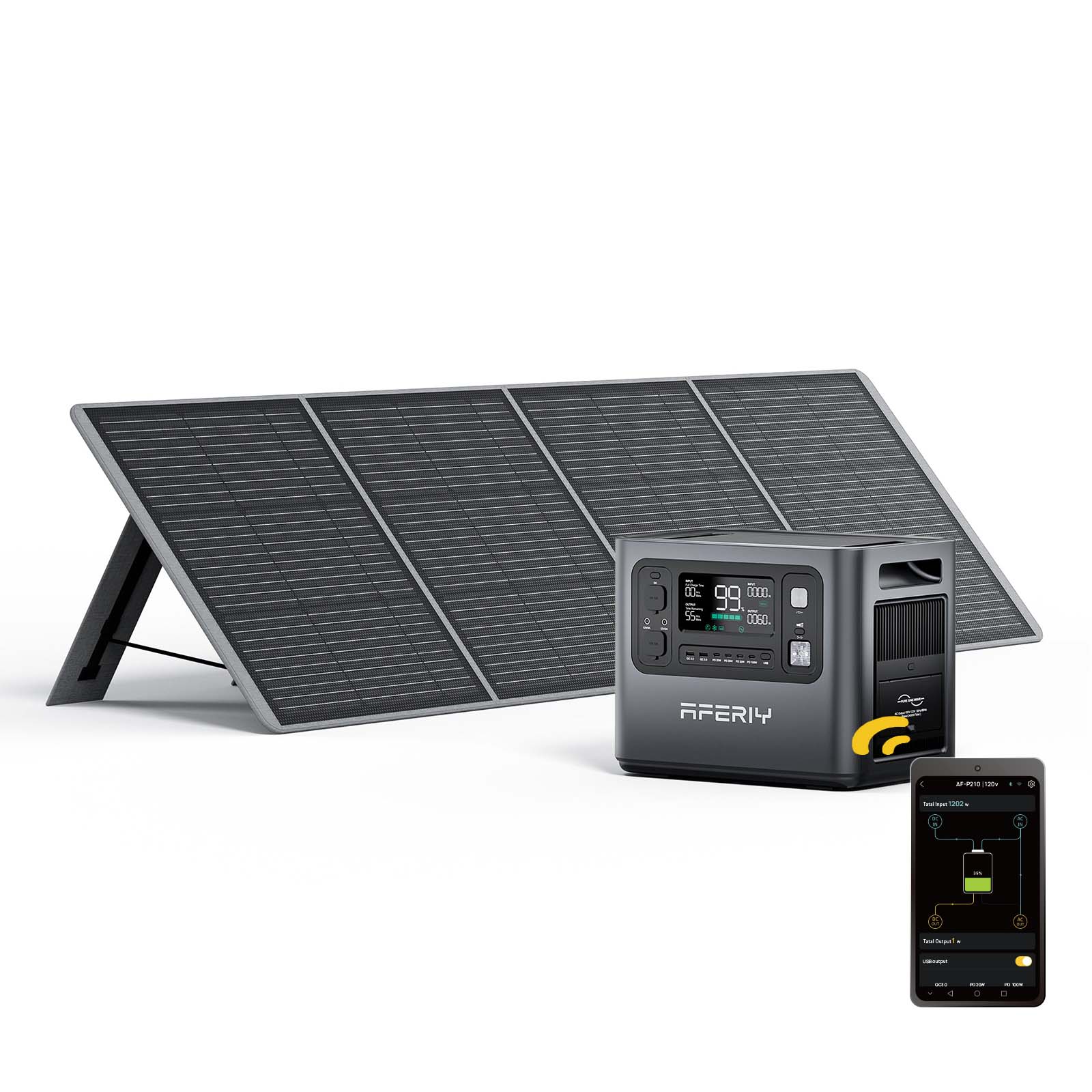 AFERIY P110-D 1200W Solar Generator Kit