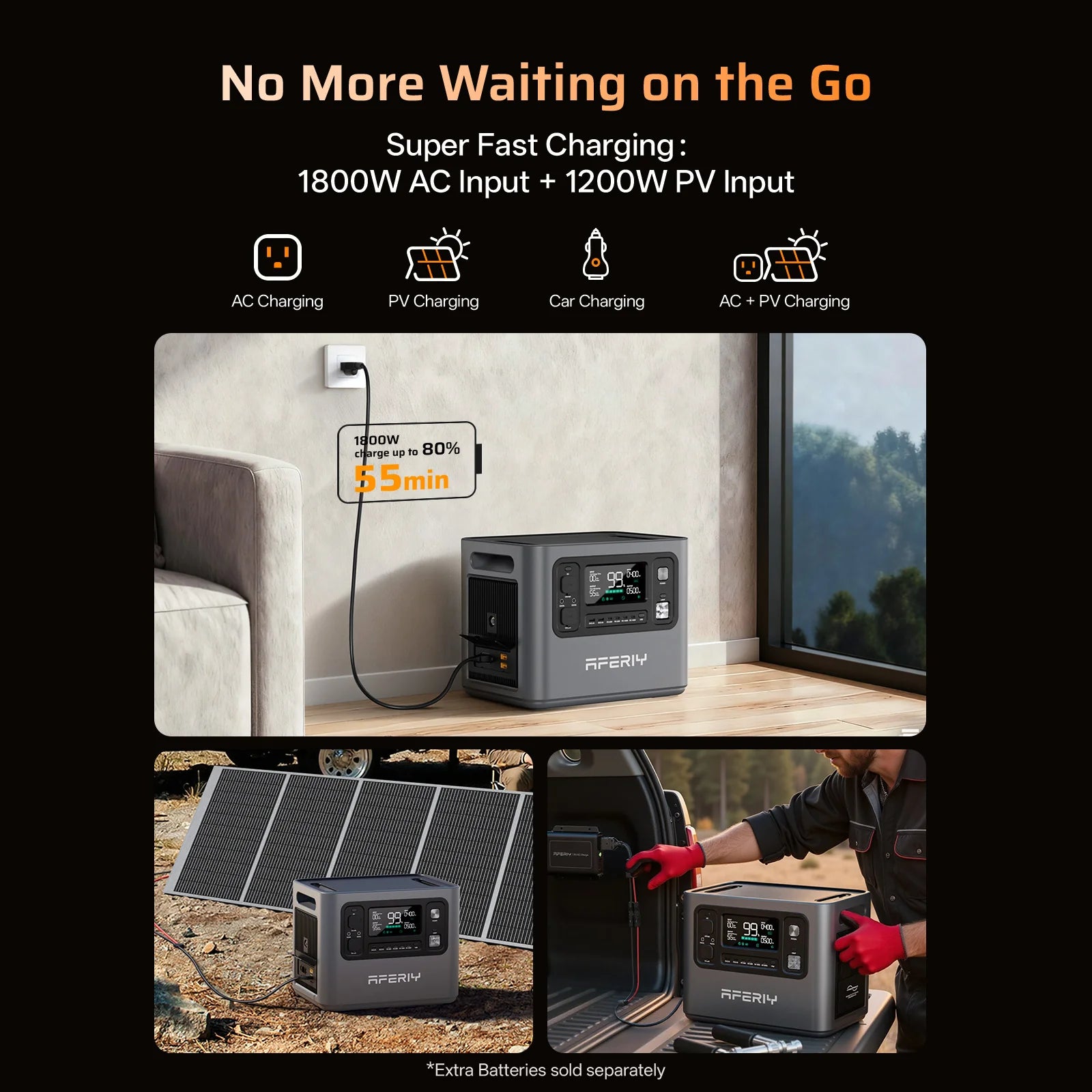 AFERIY P280 2800W Solar Generator Kit