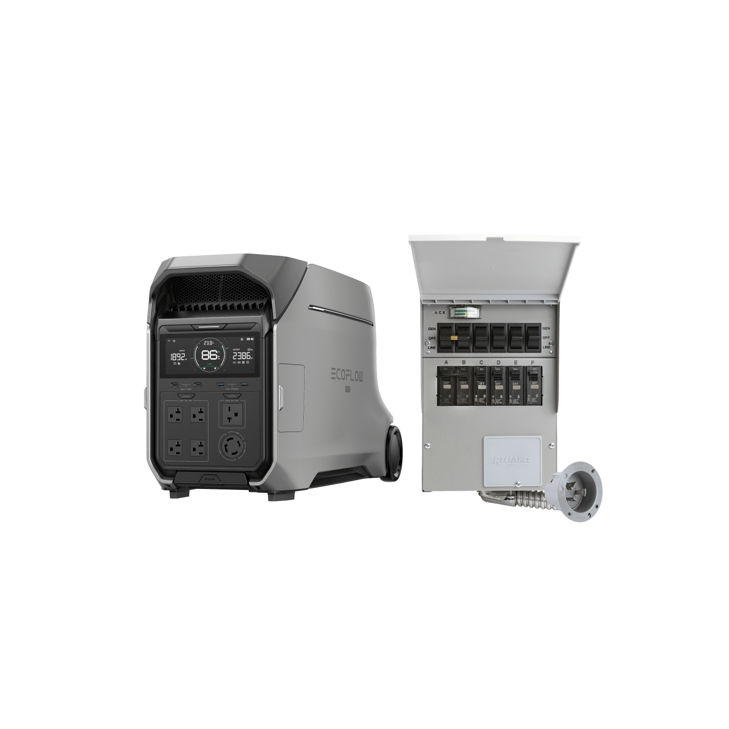 EcoFlow DP3 DELTA Pro 3 + Transfer Switch EcoFlow DELTA Pro 3 Portable Power Station (UL9540 Certificated)